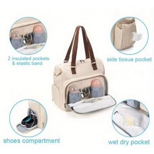 Sac à langer grande capacité, sac à dos pour maman, sac de maternité, sac de week-end pour l'hôpital, essentiel pour nouveau-né, échantillon gratuit - Product Image 5