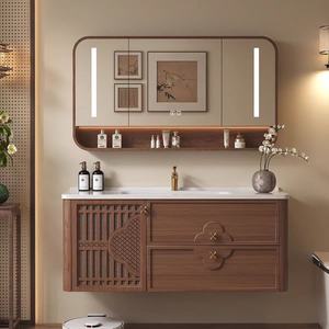 Modern smart makeup bathroom cabinet combination toilet extension washbasin washbasin cabinet - Product Image 2