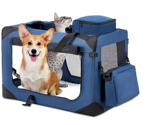 מודרני מתקפל ייחודי לחיות מחמד רך קרפט עם בד אוקספורד וקנל מתכת בית בלתי סביל - Product Image 4