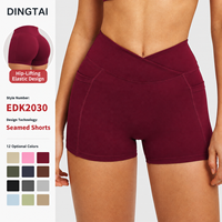 Shorts de cycliste taille haute pour femme, effet seconde peau, séchage rapide, respirant, compression, pour yoga, course à pied, cyclisme, certifié GCC