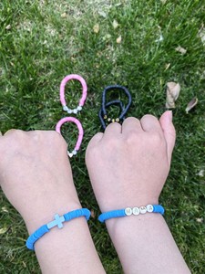 DIY Yourself Summer Series Colorful Polymer Clay Beads Bracelets Handmade Elasticity Custom Words Beaded Bracelets for Women Men - Product Image 5