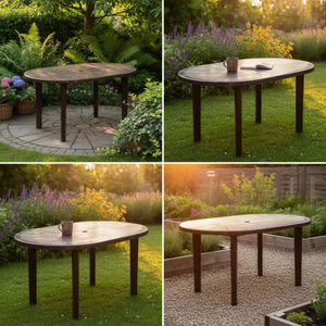 Mesa de Centro de Madera Compacta y Redonda, Diseño Moderno y Resistente, Acabado Natural para Sala de Estar u Oficina en Casa - Product Image 5