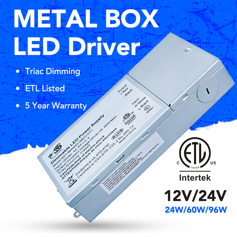 Metal Box 96W 24V 8A ETL