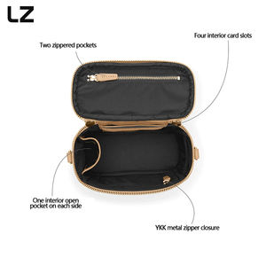 Valigetta <span class=keywords><strong>Professionale</strong></span> per Trucco LZ con Tracolla Regolabile, Borsa a Tracolla in Pelle, Organizer per Pennelli - Product Image 6