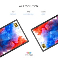 Tótem Digital Vertical de Pie con Pantalla LCD Táctil Android de 70 Pulgadas y 4K para Publicidad en Centros Comerciales