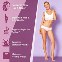 Collagène composite multi-sources personnalisé OEM, peptides de petite molécule, haute solubilité, absorption rapide, soutient la peau, les cheveux, les ongles et les articulations