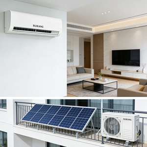 เครื่องปรับอากาศไฮบริด RUIKANG แบบแยกส่วน ใช้พลังงานแสงอาทิตย์ 220V 12000BTU 1.5 ตัน สำหรับใช้ในบ้านและเชิงพาณิชย์ ประหยัดพลังงาน ทำความเย็นและความร้อน 12000BTU - Product Image 5