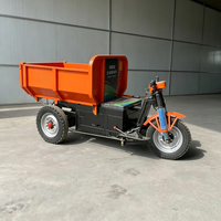 Chariot à trois roues fermé de 2 tonnes, motorisé à batterie, chariot de transport agricole électrique de 2000 kg, largeur étroite de 80 cm