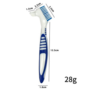 Cepillo para dentaduras postizas, cepillo de limpieza para aparatos invisibles, cepillo para dentaduras postizas de doble cara, cepillo para retenedores de ortodoncia, cepillo blanqueador - Product Image 1