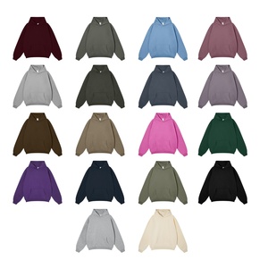 Sweat à capuche unisexe 350G style américain, doublé <span class=keywords><strong>polaire</strong></span>, épais, tendance <span class=keywords><strong>nationale</strong></span>, coupe oversize, couleur unie - Product Image 5
