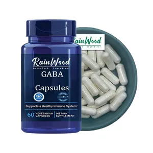 Rainwood tedarik toplu fiyat 99% GABA tozu amino bütirik asit kapsülleri GABA kapsülleri