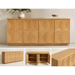 ตู้ไซด์บอร์ดทันสมัย 1930 x 455 x 840 มม. ทำจากไม้ สำหรับเฟอร์นิเจอร์บ้าน - Product Image 6