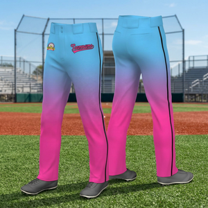 Pantalon de baseball personnalisé à sublimation dégradée avec bandes latérales, logo et nom personnalisés, respirant, pour jeunes, hommes, femmes, vêtements de sport d'équipe - Product Image 5