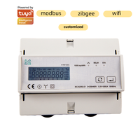 Compteur d'énergie électrique triphasé Modbus RS485 avec relais intégré, télécommande, 80A, multi-tarifs, classe 1.0, écran LCD