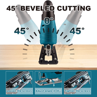 Scie sauteuse sans fil industrielle à vitesse variable pour le bricolage, coupe droite/courbe/cercle du bois, du plastique et du métal, fonctionnant sur batterie 21V 450W