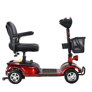 Electric Mobility Scooter 24V 20AH Lead Acid Battery 20KM <b>Range</b> Aluminum Alloy Red Senior Disability Use - Product Image 2