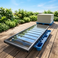 Fenêtre à persiennes en verre avec cadre en alliage d'aluminium fixe et ventilé, design jalousie, fonction invisible, grilles modernes de type jalousie Lukliving