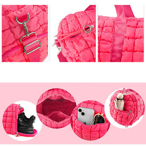Bolsa de Viaje Deportiva Informal, Duradera, Ligera, con Cierre, de Gran Capacidad, para Gimnasio, Fin de Semana, Avión, para Mujer - Product Image 3