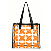 Sac fourre-tout élégant pour femme en PVC transparent avec motifs de quilting hawaïens, personnalisable, idéal pour offrir en cadeau