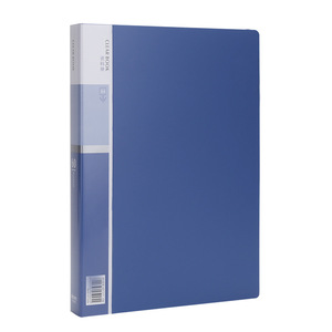 Deli Clear Book <b>A4</b> 60 Page <b>Document</b> <b>Folder</b> Office Organizer Blue - Product Image 1