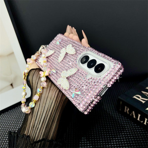 Étui Papillon Bling Bling pour <span class=keywords><strong>Samsung</strong></span> Z Fold 7, <span class=keywords><strong>Coque</strong></span> Antichoc Robuste et Fine <span class=keywords><strong>avec</strong></span> <span class=keywords><strong>Chaîne</strong></span> Strass Scintillante - Product Image 6