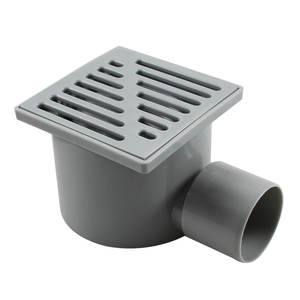 WaiiHO 030 Rejilla de desagüe de suelo cuadrada moderna de 4 pulgadas de salida, acero inoxidable 304 pulido, electrochapado, con marca de agua - Product Image 5