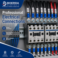 Connecteurs électriques à sertir ronds RV2-3.2 bleus, isolés, à borne annulaire, en cuivre 16-14 AWG, avec isolation en PVC et placage étain