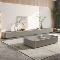 Table Console TV de luxe haut de gamme Armoire en bois surdimensionnée avec tiroirs Meubles de salon modernes réglables