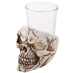 Kustom grosir peralatan minum barware hadiah Halloween <span class=keywords><strong>resin</strong></span> tumbler kecil festival dan kaca 6 penembak tengkorak kranium gelas <span class=keywords><strong>shot</strong></span> - Product Image 5