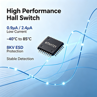 Capteur à effet Hall N-Pole à très faible consommation CONNTEK KTH1721 1.8-5.5V Sortie CMOS SMD/à travers trou TWS pour ordinateur portable, eau, gaz