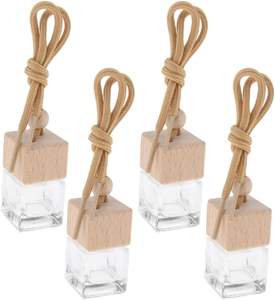 Meilleure bouteille en verre vide miniature de 8 ml avec couvercle en bois pour diffuseur de parfum - bouteille - Product Image 2