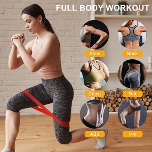 Fasce di Resistenza per Allenamento, Bande Elastiche Senza Lattice per Donne e Uomini, 5 Fasce Extra Larghe per Perdita di Peso - Product Image 5