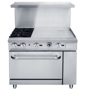 Meilleures solutions de cuisine : équipement de cuisine combiné, cuisinières à 2 brûleurs avec four de boulangerie, cuisinière à gaz en acier inoxydable avec plaque de cuisson - Product Image 1