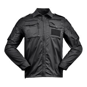 블랙 카모플라주 셔츠와 바지 유니폼 재킷 립스톱 전술 유니폼 의류 전투복 - Product Image 3