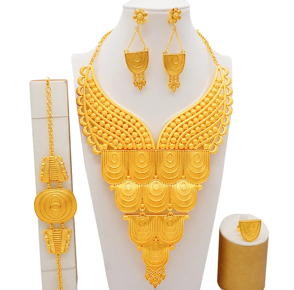 GDJWRI BJW89 women african luxury dubai gold plated jewelry set wholesale china gold plated 18k jewelry indian