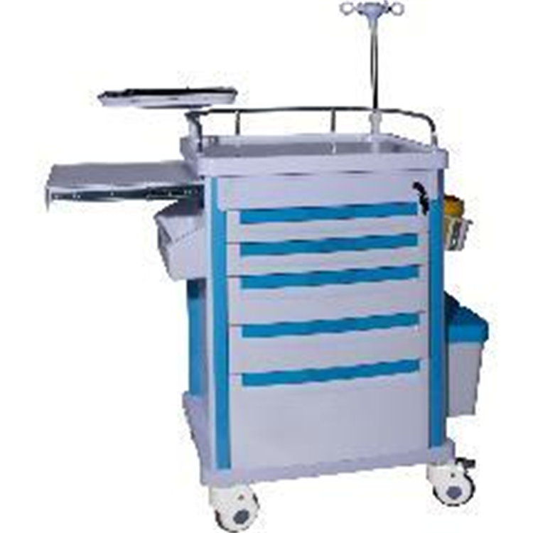 MN- EC002 Meubles médicaux d'hôpital en ABS chariot médical d'urgence pour usage hospitalier chariot de médicaments