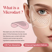 Masque pour les yeux à micro-aiguilles au collagène PDRN de saumon, marque privée, patchs pour les yeux, effet repulpant, anti-âge, anti-rides, patchs pour les yeux à micro-aiguilles