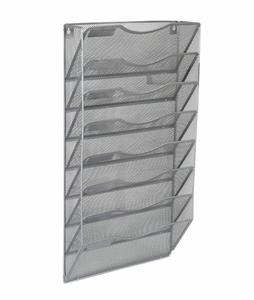 Metal 8 Pockets Mesh Hanging Wall <b>File</b> Holder Organizer Wall Mounted Paper Magazine Rack - Product Image 3