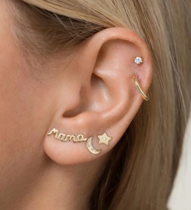 Inspire Jewelry-pendientes de plata de primera ley con forma de diamante para mujer, aretes pequeños, oro de 18 quilates, 18K, logotipo personalizado, <span class=keywords><strong>2022</strong></span> - Product Image 4