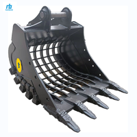 Penawaran Spesial: Sekop Ayak Multifungsi untuk Excavator Mini 1.8-9 Ton, Pemisah Tanah & Kerikil