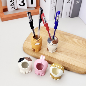 ZAKKA Portalápices de Resina con Diseño de Gato y Conejo Rosa, Estilo Anime Japonés, Creativo y Lindo, Organizador de Clips de Papel, Material de Oficina Pintado a Mano para Halloween - Product Image 3