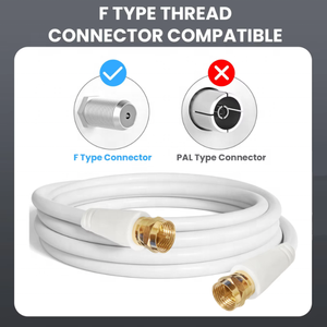 <span class=keywords><strong>Câble</strong></span> coaxial pour <span class=keywords><strong>antenne</strong></span> <span class=keywords><strong>TV</strong></span> avec connecteur F-mâle pour modem satellite, décodeur, plaqué or, 0,5 m/1,8 m/3 m/5 m/10 m/15 m/20 m - Product Image 3