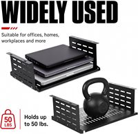 Soporte para Computadora Debajo del Escritorio, Soporte para Laptop, Resistente, Ahorra Espacio, para Computadoras y PCs de Formato Pequeño SFF