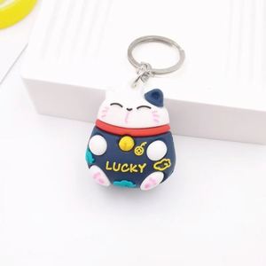 Llavero de Gato de la Suerte Personalizado de Goma PVC 3D Suave con Diseño de Dibujos Animados para Bolsos y Coches, Accesorios para Llaveros - Product Image 2
