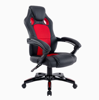 Fauteuil de jeu et de course convertible en cuir traditionnel et acier inoxydable avec siège pivotant et fonction de refroidissement