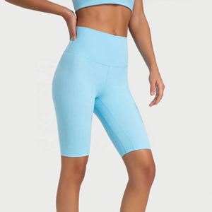 Pantalones Cortos Bermuda Lisos al por Mayor, Ropa Deportiva Casual, Transpirable, Ecológica, Ajuste Ceñido, para Entrenamiento, Correr, Yoga, Cintura Alta, Compresión - Product Image 1