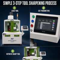 Affûteuse de fraises CNC entièrement automatique NFS-420-C avec écran tactile LCD certifiée CE