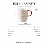 Mug en céramique personnalisé grande capacité, tasse en porcelaine blanche, tasse cadeau pour les couples, bureau, maison
