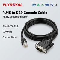 Câble Série RJ45 vers DB9, Faisceau de Câblage Modulaire RJ45 vers DB9, Cordon Console RS232 Mâle 9 Broches, 1m 2m 3m 5m, Noir, Pinout Personnalisé