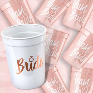 Articoli per Festa di Addio al Nubilato, Bicchieri in Plastica '<span class=keywords><strong>Team</strong></span> <span class=keywords><strong>Bride</strong></span>', Regalo per la Sposa, Decorazioni Matrimoniali Personalizzabili in Colore e Dimensioni - Product Image 3